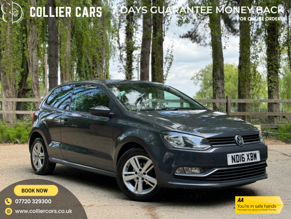 Volkswagen Polo 1.0 BlueMotion Tech Match Hatchback 3dr Petrol Manual Euro 6 (s/s) (60 ps)