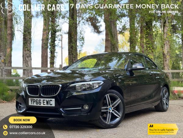 BMW 2 Series 2.0 218d Sport Coupe 2dr Diesel Manual Euro 6 (s/s) (150 ps)