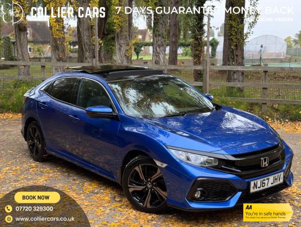 Honda Civic 1.0 VTEC Turbo EX Hatchback 5dr Petrol Manual Euro 6 (s/s) (129 ps)